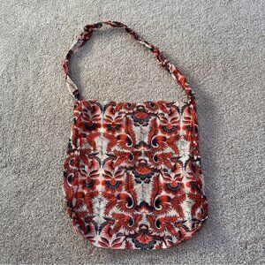 Free People Bag Women’s Orange Blue Lightweight Tote Shopping Bohemian Gauze